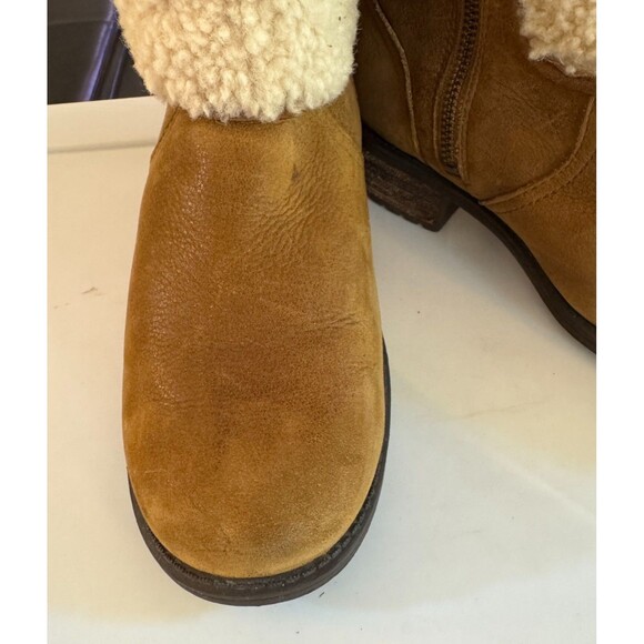Ugg Blayre II Women Short Brown Boots US 7.5 Leather Wool Water Resistant Warm - Picture 8 of 13